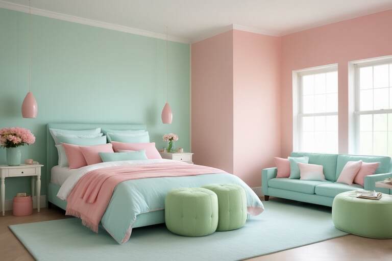 Pastel Asian paint wall colors