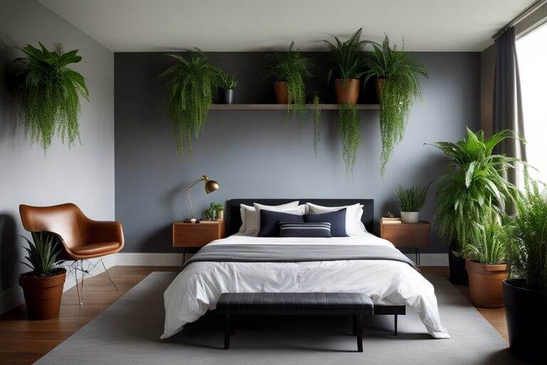 add some plants cool mens bedrooms