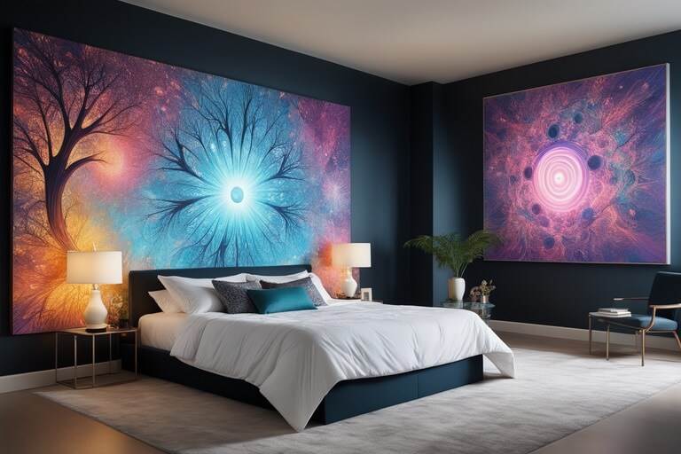 ai-generated designs wall painting for bedroom