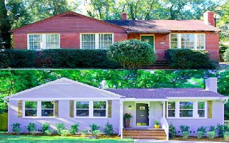 painted brick houses before and after