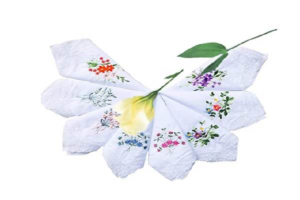 embroidered hankies gift