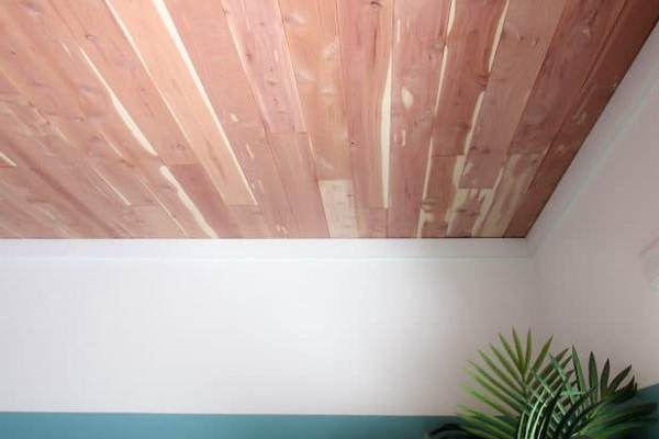 tongue and groove cedar ceiling planks