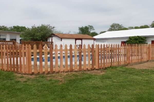 wood pool fences