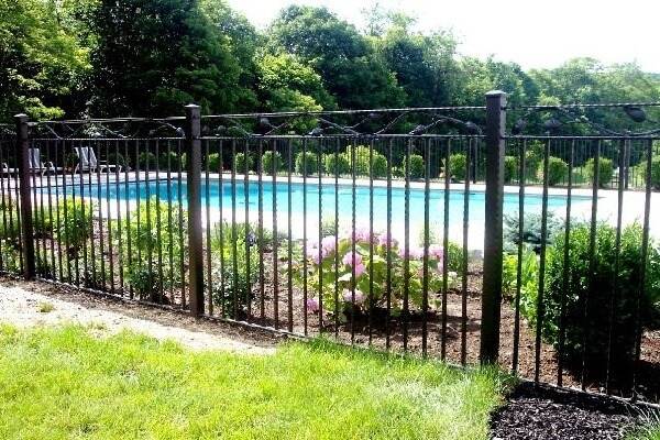 wrought iron pool fences